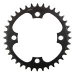 Ketjuratas E-bike, 36h, Narrow wide,BCD104, teräs, musta