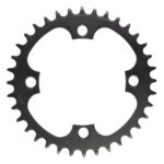 Ketjuratas E-bike, 36h, Narrow wide, BCD104, alumiinia, musta