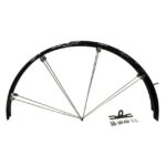 Lokasuojapari 28" CAVO, aisallinen, kiinnikkeet, musta 35mm