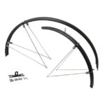 Lokasuojapari 28" CAVO, aisallinen, kiinnikkeet, mattamusta 35mm