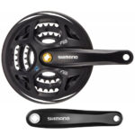 Kampipari SHIMANO FC-M311, 42/32/22, 170mm alu, syvyys 5mm, musta