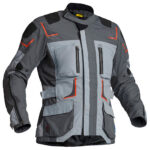 Linstrands Tekstiilitakki Myrvik Vaalean Harmaa/Musta/Oranssi 60