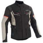 Lindstrands tekstiilitakki Sylarna Musta/vaalean harmaa 54