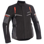 Lindstrands tekstiilitakki Backafall Musta/harmaa 58