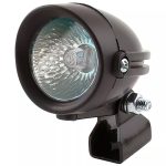 Lisävalo, musta yleismalli pyöreä 12v halogen